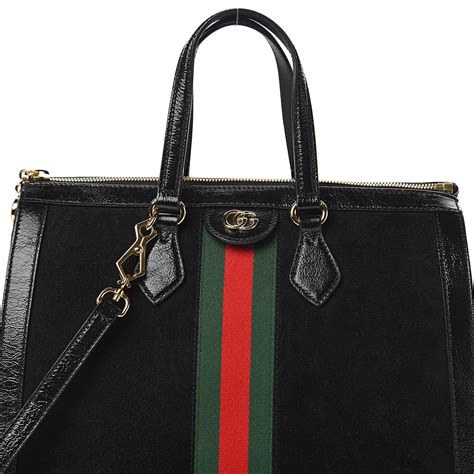 gucci ophidia shoulder bag black suede|gucci ophidia clear bag.